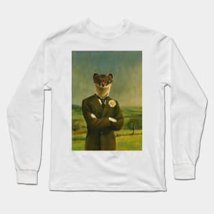 Victorian Stoat Gentleman Long Sleeve T-Shirt